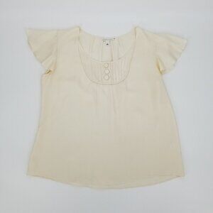 Banana Republic Silk Blouse Cream / Ivory  Washable  - Vintage - L